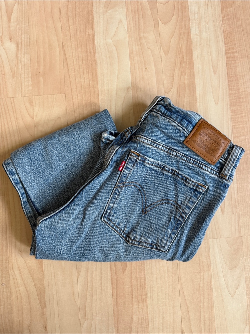 Levi's Women’s Wedgie Bootcut Jeans in Washed Blue Denim